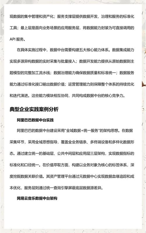 企业数据中台架构设计与实践全景解析 企业数据开发的核心引擎